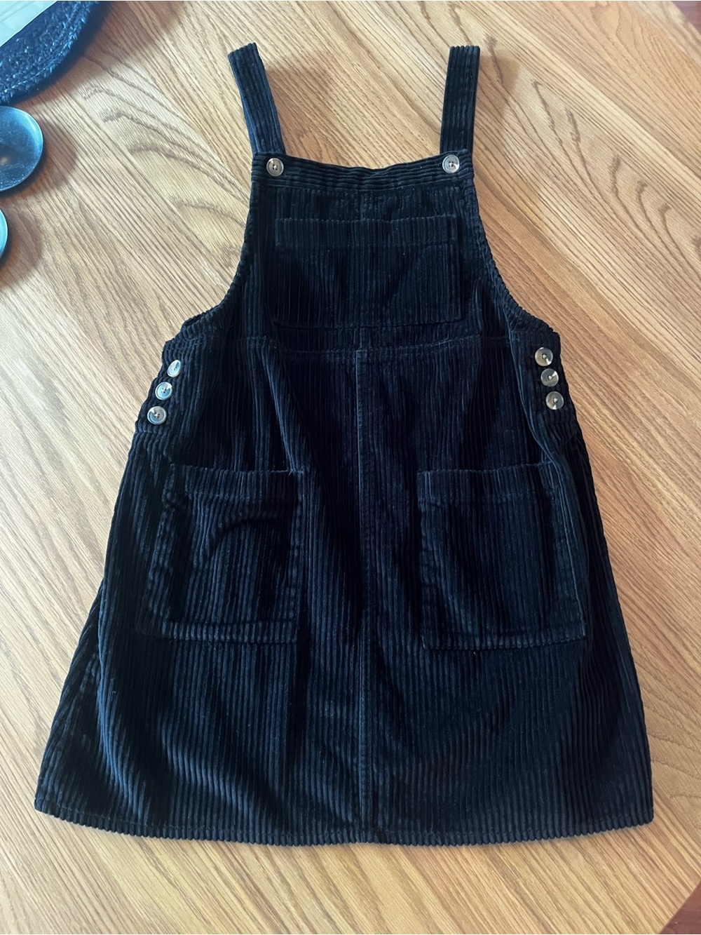 wild fable Black Corduroy Mini Overall Dress